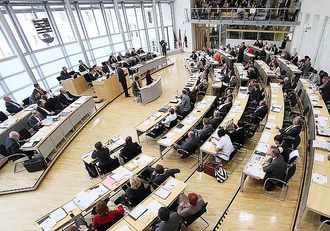 Blick in eine Tagung des Landtages in Magdeburg