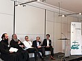 Das Podium beim Studientag der ACK Bayern zum Thema Antisemitismus in unseren Kirchen