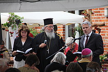 Rossitza Dikova-Osthus, Erzpriester Radu Constantin Miron, Pastor Christoph Stiba, Foto: ACK